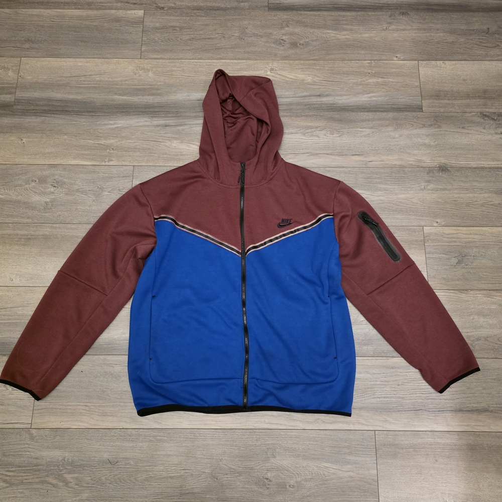 Nike Maroon and Blue Hoodie